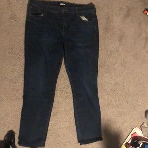 Old Navy size 16 straight fit jeans.